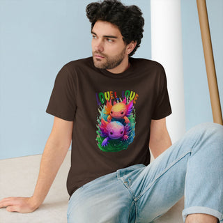 AXOLOTL 'LOVE IS LOVE" T - SHIRT 100% ORGANIC COTTON - ouraxo