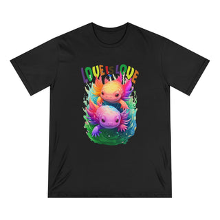 AXOLOTL 'LOVE IS LOVE" T - SHIRT 100% ORGANIC COTTON - ouraxo