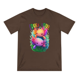 AXOLOTL 'LOVE IS LOVE" T - SHIRT 100% ORGANIC COTTON - ouraxo