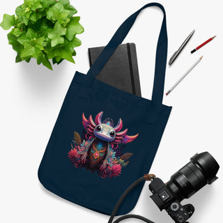 "AXOLOTL MEXICO" TOTE BAG - 100% CERTIFIED ORGANIC COTTON - ouraxo