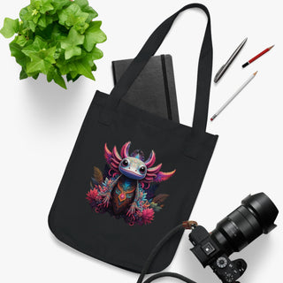 "AXOLOTL MEXICO" TOTE BAG - 100% CERTIFIED ORGANIC COTTON - ouraxo