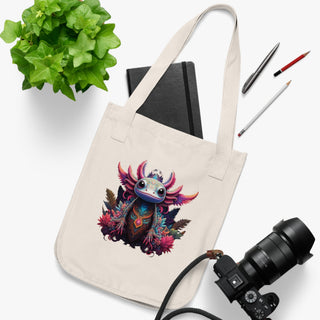 "AXOLOTL MEXICO" TOTE BAG - 100% CERTIFIED ORGANIC COTTON - ouraxo
