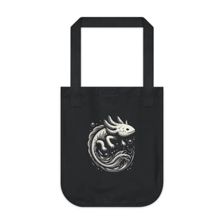 "AXOLOTL MYSTIC" TOTE BAG - 100% CERTIFIED ORGANIC COTTON - ouraxo