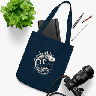 "AXOLOTL MYSTIC" TOTE BAG - 100% CERTIFIED ORGANIC COTTON - ouraxo