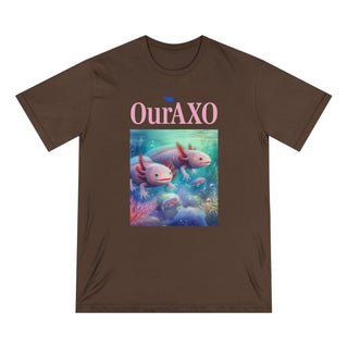 AXOLOTL T SHIRT 100% ORGANIC COTTON "SWIMMERS" - ouraxo