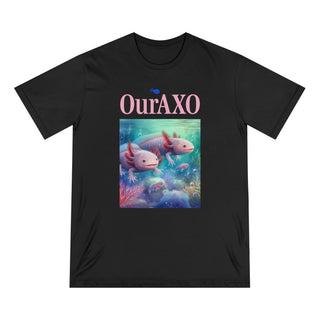 AXOLOTL T SHIRT 100% ORGANIC COTTON "SWIMMERS" - ouraxo
