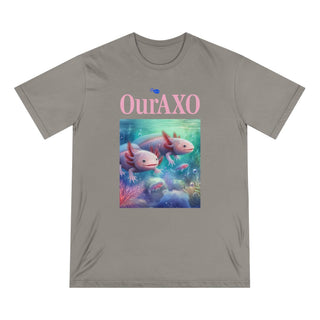 AXOLOTL T SHIRT 100% ORGANIC COTTON "SWIMMERS" - ouraxo