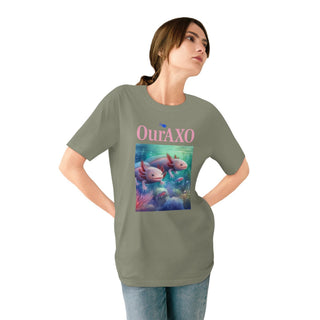 AXOLOTL T SHIRT 100% ORGANIC COTTON "SWIMMERS" - ouraxo