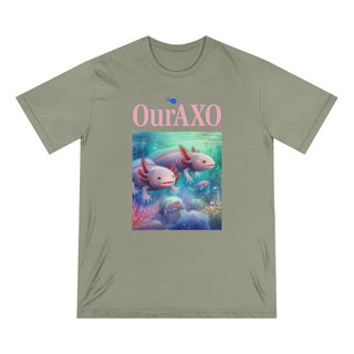 AXOLOTL T SHIRT 100% ORGANIC COTTON "SWIMMERS" - ouraxo