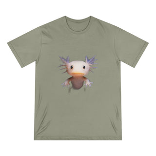 AXOLOTL T SHIRT MEET "AXIE" WHO IS AXO"S SIBLING" 100% ORGANIC COTTON - ouraxo