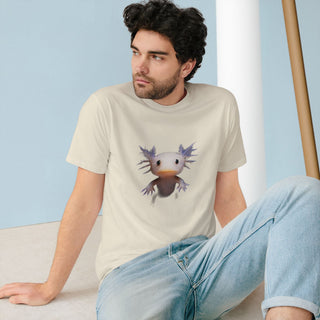 AXOLOTL T SHIRT MEET "AXIE" WHO IS AXO"S SIBLING" 100% ORGANIC COTTON - ouraxo