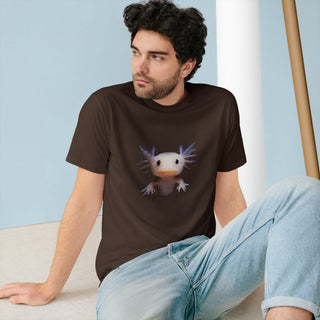 AXOLOTL T SHIRT MEET "AXIE" WHO IS AXO"S SIBLING" 100% ORGANIC COTTON - ouraxo