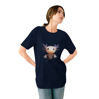 AXOLOTL T SHIRT MEET "AXIE" WHO IS AXO"S SIBLING" 100% ORGANIC COTTON - ouraxo