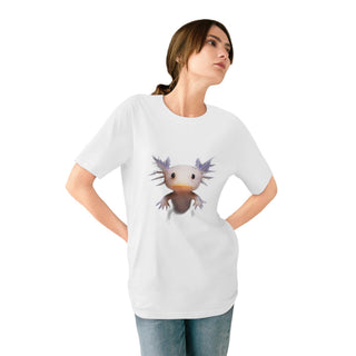AXOLOTL T SHIRT MEET "AXIE" WHO IS AXO"S SIBLING" 100% ORGANIC COTTON - ouraxo
