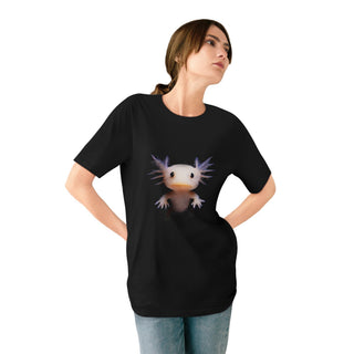 AXOLOTL T SHIRT MEET "AXIE" WHO IS AXO"S SIBLING" 100% ORGANIC COTTON - ouraxo