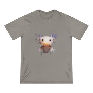 AXOLOTL T SHIRT MEET "AXIE" WHO IS AXO"S SIBLING" 100% ORGANIC COTTON - ouraxo