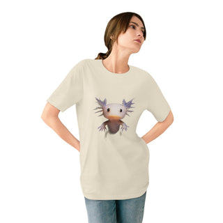 AXOLOTL T SHIRT MEET "AXIE" WHO IS AXO"S SIBLING" 100% ORGANIC COTTON - ouraxo