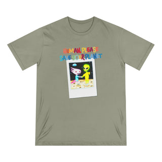 AXOLOTL T SHIRT ORGANIC COTTON “HUMANS PLEASE THE THR PLANET” - ouraxo