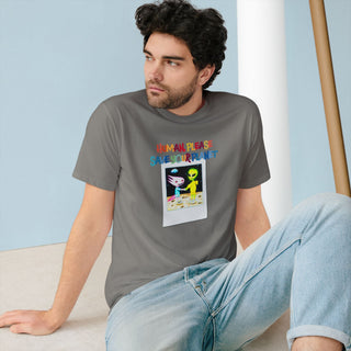 AXOLOTL T SHIRT ORGANIC COTTON “HUMANS PLEASE THE THR PLANET” - ouraxo