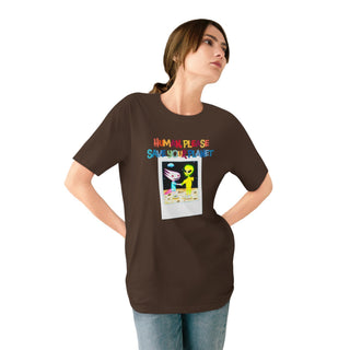 AXOLOTL T SHIRT ORGANIC COTTON “HUMANS PLEASE THE THR PLANET” - ouraxo