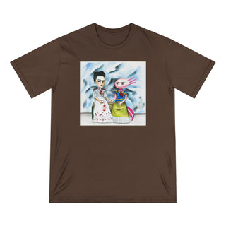 AXOLOTL X FRIDA HAND DRAWN INSPIREDBY FRIDA KAHLO WITH AXOLOTLS - 100% ORGANIC T SHIRT - ouraxo