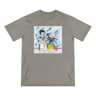 AXOLOTL X FRIDA HAND DRAWN INSPIREDBY FRIDA KAHLO WITH AXOLOTLS - 100% ORGANIC T SHIRT - ouraxo