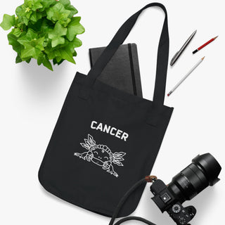 "CANCER SIGN" TOTE BAG FROM ZODIAC COLLECTION - 100% CERTIFIED ORGANIC COTTON CANVAS - ouraxo