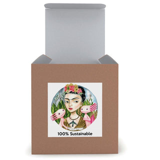 CANDLE 100% SUSTAINABLE/100%VEGAN. INSPIRED BY FRIDA KAHLO. HAND DRAWN. - ouraxo