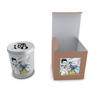 CANDLE 100% SUSTAINABLE/100%VEGAN. INSPIRED BY FRIDA KAHLO. HAND DRAWN. - ouraxo