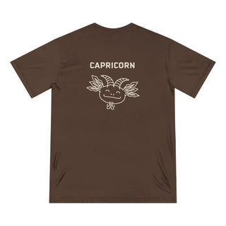 Capricorn Zodiac T Shirt | Organic Cotton | Sustainable Axolotl Apparel - ouraxo