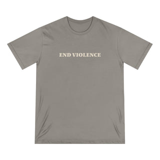 "END VIOLENCE" T - SHIRT: 100% CERTIFIED ORGANIC COTTON - ouraxo