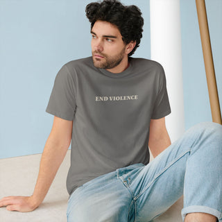 "END VIOLENCE" T - SHIRT: 100% CERTIFIED ORGANIC COTTON - ouraxo