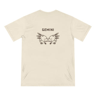Gemini Zodiac T Shirt | Organic Cotton | Sustainable Axolotl Apparel - ouraxo