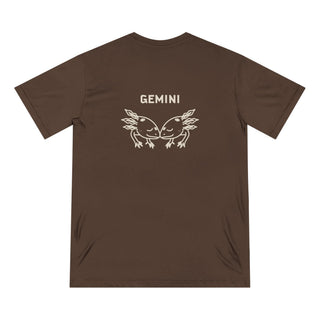Gemini Zodiac T Shirt | Organic Cotton | Sustainable Axolotl Apparel - ouraxo