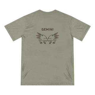 Gemini Zodiac T Shirt | Organic Cotton | Sustainable Axolotl Apparel - ouraxo