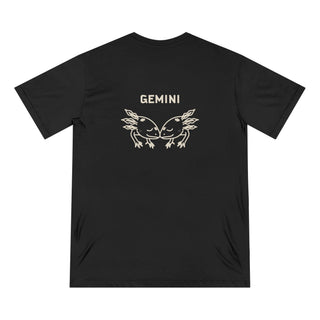 Gemini Zodiac T Shirt | Organic Cotton | Sustainable Axolotl Apparel - ouraxo