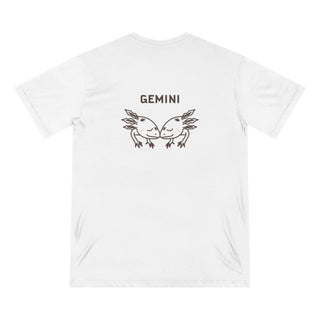 Gemini Zodiac T Shirt | Organic Cotton | Sustainable Axolotl Apparel - ouraxo