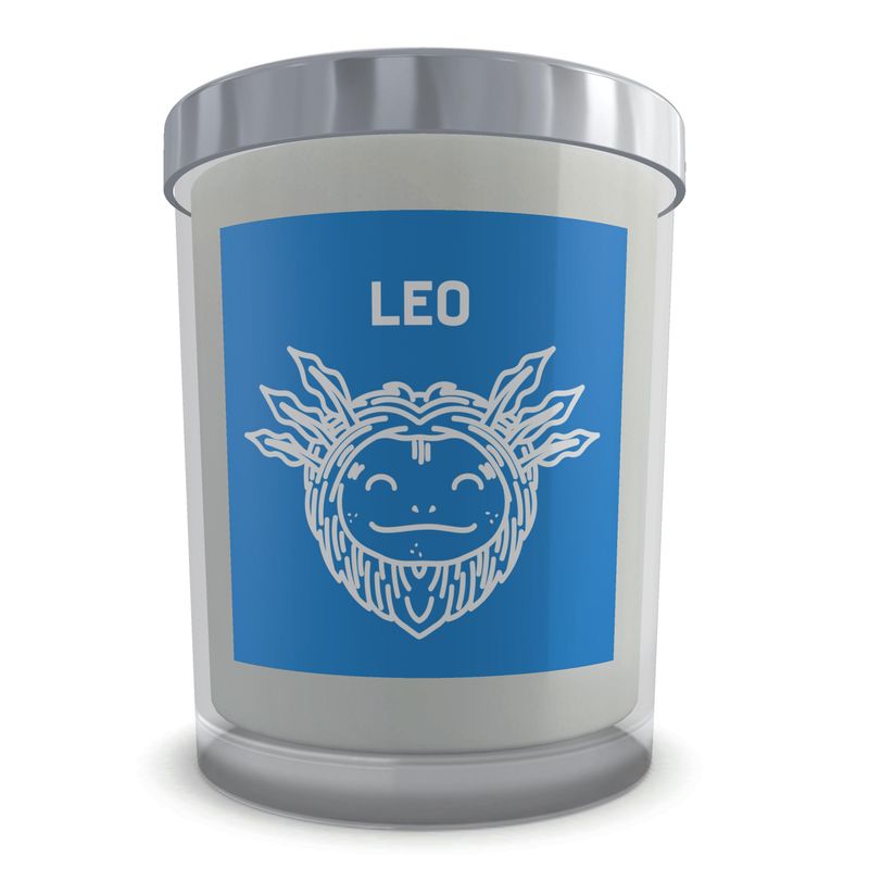 ourAXO Leo zodiac vegan soy wax candle recycled glass sustainable gift
