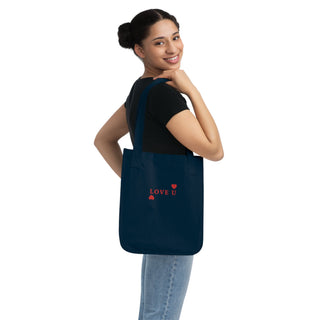 "LOVE U" TOTE BAG ORGANIC COTTON CANVAS - ouraxo