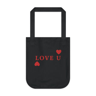 Organic Canvas Tote Bag - Love U Design - ouraxo
