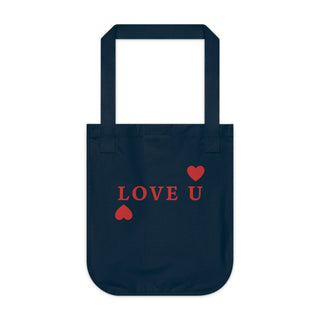 Organic Canvas Tote Bag - Love U Design - ouraxo