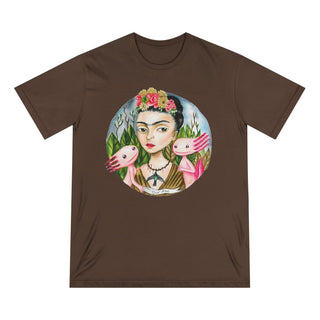 ourAXO X Artist hand drawn by our in - house artist inspired by Frida Kahlo - 100% organic t-shirt. - ouraxo