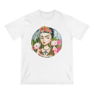 ourAXO X Artist hand drawn by our in - house artist inspired by Frida Kahlo - 100% organic t-shirt. - ouraxo