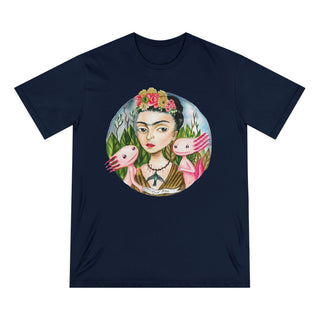 ourAXO X Artist hand drawn by our in - house artist inspired by Frida Kahlo - 100% organic t-shirt. - ouraxo