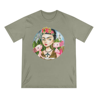 ourAXO X Artist hand drawn by our in - house artist inspired by Frida Kahlo - 100% organic t-shirt. - ouraxo