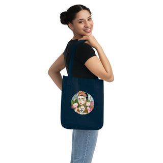 OurAXO X Artist hand drawn by our in - house artist inspired by Frida Kahlo with two Axolotl Tote Bag - ouraxo
