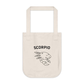 "SCORPIO SIGN" TOTE BAG FROM ZODIAC COLLECTION - 100% CERTIFIED ORGANIC COTTON CANVAS - ouraxo