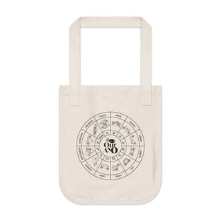 "SCORPIO SIGN" TOTE BAG FROM ZODIAC COLLECTION - 100% CERTIFIED ORGANIC COTTON CANVAS - ouraxo