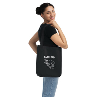 "SCORPIO SIGN" TOTE BAG FROM ZODIAC COLLECTION - 100% CERTIFIED ORGANIC COTTON CANVAS - ouraxo
