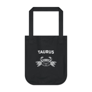 "TAURUS SIGN" TOTE BAG FROM ZODIAC COLLECTION - 100% CERTIFIED ORGANIC COTTON CANVAS - ouraxo